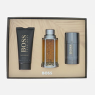 Boss The Scent By Hugo Boss 3 Piece Gift Set - 3.3 Oz Eau De Toilette Spray, 3.3 Oz Shower Gel, 2.4 Oz Deodorant Stick For Men - Gift Set (3616305265210)