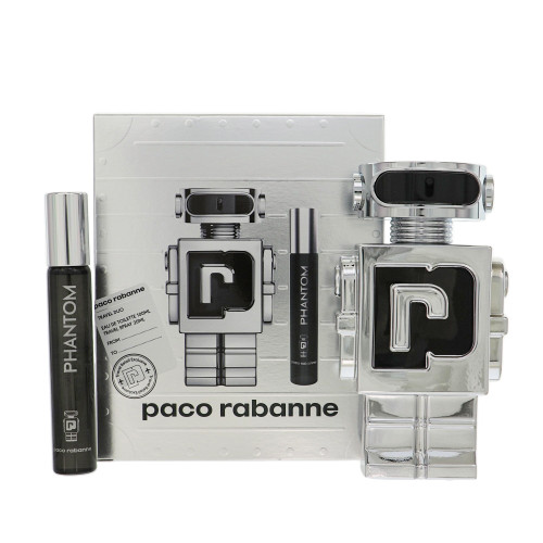 Paco Rabanne Phantom By Paco Rabanne 2 Piece Set For Men: 3.4 Oz Eau De Toilette Spray, 0.68 Oz Eau De Toilette Spray For Men - Gift Set (3349668604654)