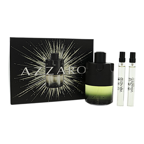 Azzaro The Most Wanted Intense By Azzaro 3 Piece Set For Men: 3.38 Oz Eau De Toilette Spray, 0.33 Oz Eau De Toilette Spray, 0.33 Oz Eau De Toilette Spray For Men - Gift Set (3614274315219)