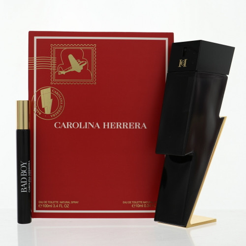 Bad Boy By Carolina Herrera 2 Piece Gift Set - 3.4 Oz Eau De Toilette Spray, 0.34 Oz Eau De Toilette Spray For Men - Gift Set (8411061092736)