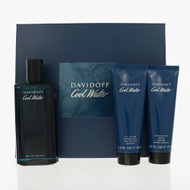 Cool Water By Davidoff 3 Piece Set For Men: 4.2 Oz Eau De Toilette Spray, 2.5 Oz All-In-One Shower Gel, 2.5 Oz After Shave Balm For Men - Gift Set (3616304990441)