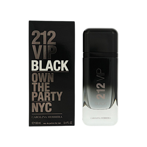 212 Vip Black By Carolina Herrera 3.4 Oz Eau De Parfum Spray For Men - Box (8411061043844)
