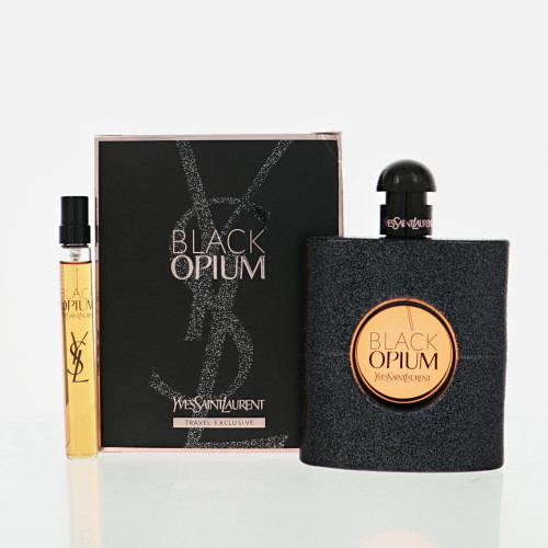 Opium Black By Yves Saint Laurent 2 Piece Set For Women: 3 Oz Eau De Parfum Spray, 0.33 Oz Eau De Parfum Spray For Women - Gift Set (3660732643202)