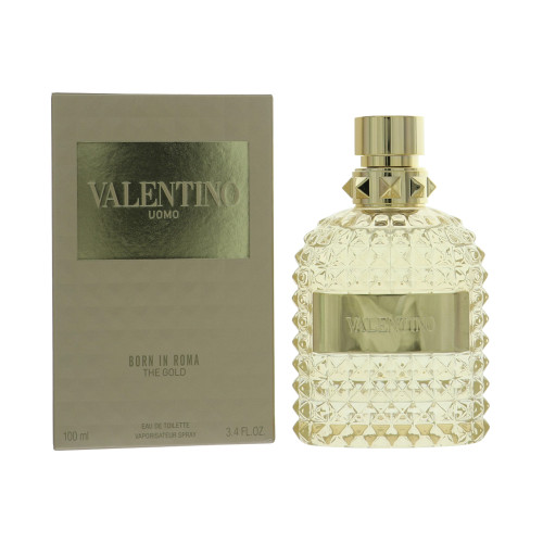 Born In Roma Gold By Valentino 3.4 Oz Eau De Toilette Spray For Men - Box (3614274217155)