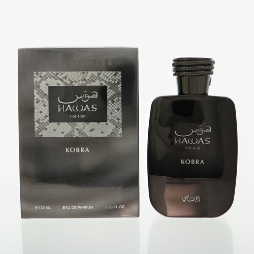 Hawas Kobra By Rasasi 3.38 Oz Eau De Parfum Spray For Men - Box (614514331064)