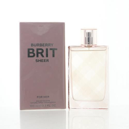 Burberry Brit Sheer By Burberry 3.3 Oz Eau De Toilette Spray For Women - Box (3614226904966)