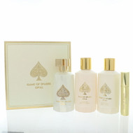 Game Of Spades Opal By Jo Milano 4 Piece Gift Set For Men - 3 Oz Parfum Spray, 6.8 Oz Aromatic Body Cleanser, 6.8 Oz Hydrating Body Cream, 0.27 Oz Atomizer For Men - Gift Set (850051043347)