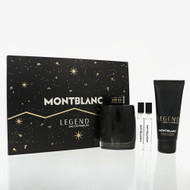 Mont Blanc Legend By Mont Blanc 4 Piece Set For Men: 3.3 Oz Eau De Parfum Spray, 0.25 Oz Eau De Parfum Spray, 0.25 Oz Eau De Parfum Spray, 3.3 Oz All-Over Shower Gel For Men - Gift Set (3386460155649)