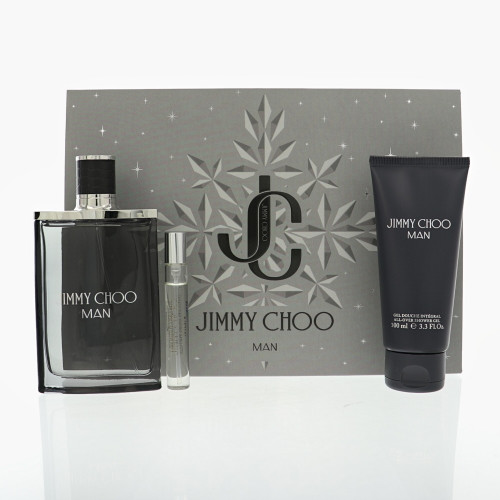 Jimmy Choo Man By Jimmy Choo 3 Piece Set For Men: 3.3 Oz Eau De Toilette Spray, 0.25 Oz Eau De Toilette Spray, 3.3 Oz All-Over Shower Gel For Men - Gift Set (3386460167420)