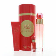 Perry Ellis 360 Coral By Perry Ellis 3.4 Oz Eau De Parfum Spray For Women - Gift Set (844061012844)