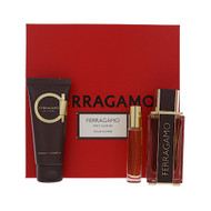 Spicy Leather By Salvatore Ferragamo 3 Piece Set For Men: 3.4 Oz Parfum Spray, 0.34 Oz Parfum Spray, 3.4 Oz Shampoo & Shower Gel For Men - Gift Set (8052464896325)