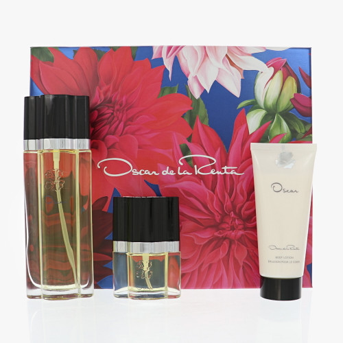 Oscar By Oscar De La Renta 3 Piece Set For Women: 3.4 Oz Eau De Toilette Spray, 1 Oz Eau De Toilette Spray, 3.4 Oz Body Lotion For Women - Gift Set (085715592798)