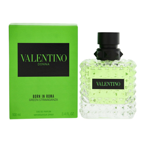 Born In Roma Green Stravaganza By Valentino 3.4 Oz Eau De Parfum Spray For Women - Box (3614274024760)