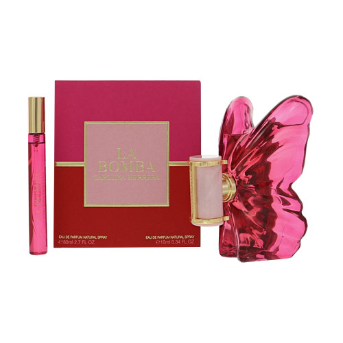 La Bomba By Carolina Herrera 2 Piece Set For Women: 2.7 Oz Eau De Parfum Spray, 0.34 Oz Eau De Parfum Spray For Women - Gift Set (8411061111321)