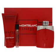 Mont Blanc Legend Red By Montblanc 3 Piece Set For Men: 3.3 Oz Eau De Parfum Spray, 0.25 Oz Eau De Parfum Spray, 3.3 Oz All-Over Shower Gel For Men - Gift Set (3386460139090)