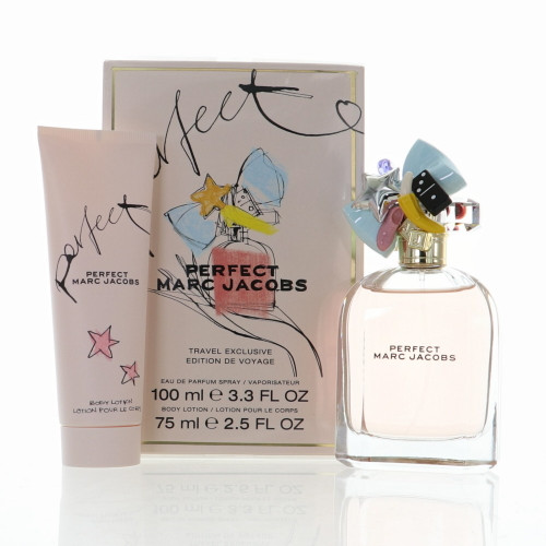 Marc Jacobs Perfect By Marc Jacobs 2 Piece Gift Set - 3.3 Oz Eau De Parfum Spray, 2.5 Oz Body Lotion For Women - Gift Set (3616305631961)