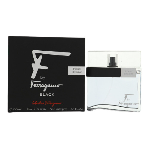 F By Ferragamo Pour Homme Black By Salvatore Ferragamo 3.4 Oz Eau De Toilette Spray For Men - Box (701019696504)