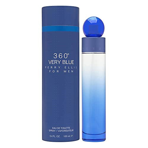 Perry Ellis 360 Very Blue By Perry Ellis 3.4 Oz Eau De Toilette Spray For Men - Box (844061011212)