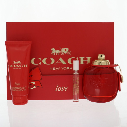 Coach Love By Coach 3 Piece Gift Set - 3.0 Oz Eau De Parfum Spray, 0.25 Oz Eau De Parfum Spray, 3.3 Oz Body Lotion For Women - Gift Set (3386460158763)