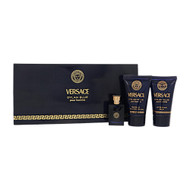 Versace Dylan Blue By Versace 3 Piece Set For Men: 0.17 Oz Eau De Toilette Splash, 0.8 Oz Bath & Shower Gel, 0.8 Oz After Shave Balm For Men - Gift Set (8011003826612)