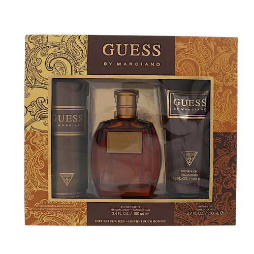 Guess Marciano By Guess 3 Piece Set For Men: 3.4 Oz Eau De Toilette Spray, 6.7 Oz Shower Gel, 6 Oz Deodorizing Body Spray For Men - Gift Set (085715330420)