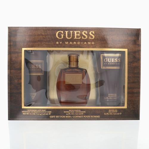 Guess Marciano By Guess 3 Piece Set For Men: 3.4 Oz Eau De Toilette Spray, 6.7 Oz Shower Gel, 6 Oz Deodorizing Body Spray For Men - Gift Set (085715330420)
