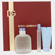 D & G Light Blue By Dolce & Gabbana 3 Piece Gift Set - 4.2 Oz Eau De Toilette Spray, 0.33 Oz Eau De Toilette Spray, 1.7 Oz Refreshing Shower Gel For Men - Gift Set (8054754400717)