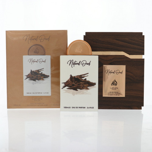 Natural Oud By Lattafa 3.4 Oz Eau De Parfum Spray For Men - Box (6290360592800)