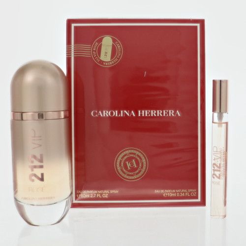 212 Vip Rose By Carolina Herrera 2.7 Oz Eau De Parfum Spray For Women - Gift Set (8411061092491)