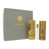 Paco Rabanne 1 Million Gold Intense By Paco Rabanne 3 Piece Set For Men: 3.4 Oz Eau De Parfum Spray, 0.34 Oz Eau De Toilette Spray, 5.1 Oz Deodorant Spray For Men - Gift Set (3349668656776)