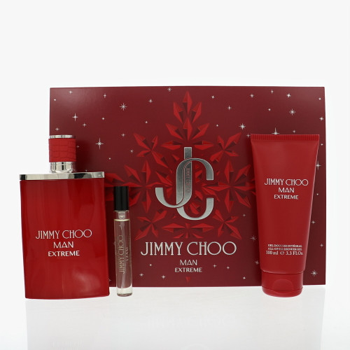 Jimmy Choo Man Extreme By Jimmy Choo 3 Piece Set For Men: 3.3 Oz Eau De Parfum Spray, 0.25 Oz Eau De Parfum Spray, 3.3 Oz All-Over Shower Gel For Men - Gift Set (3386460158442)