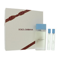 D&G Light Blue By Dolce & Gabbana 3 Piece Set For Women: 3.3 Oz Eau De Toilette Spray, 0.33 Oz Eau De Toilette Spray, 0.33 Oz Eau De Toilette Spray For Women - Gift Set (8056669922247)