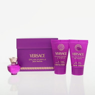 Dylan Purple By Versace 3 Piece Set For Women: 0.17 Oz Eau De Parfum Splash, 0.8 Oz Bath & Shower Gel, 0.8 Oz Body Lotion For Women - Gift Set (8011003878376)