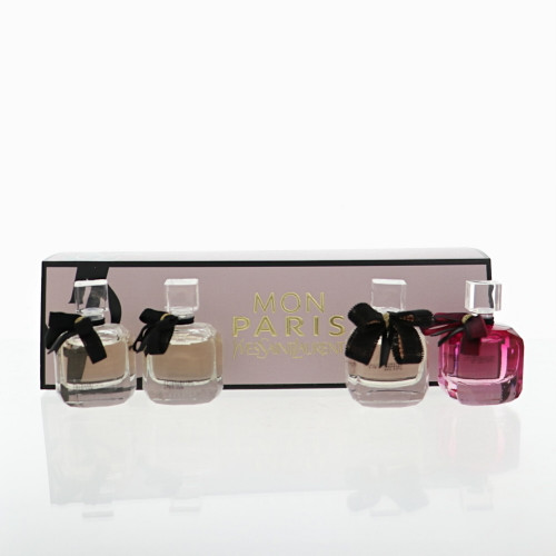 Mon Paris By Yves Saint Laurent 4 Piece Set For Women: 0.25 Oz Mon Paris Eau De Parfum, 0.25 Oz Mon Paris Eau De Parfum, 0.25 Oz Mon Paris Lumiere Eau De Toilette, 0.25 Oz Intensement Eau De Parfum For Women - Gift Set (4894374530418)