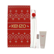 Kenzo Flower By Kenzo 3 Piece Set For Women: 3.3 Oz Eau De Parfum Spray, 0.3 Oz Eau De Parfum Spray, 2.5 Oz Body Milk For Women - Gift Set (3274872497740)