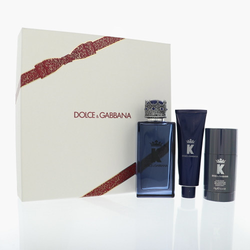 K King By Dolce & Gabbana 3 Piece Gift Set For Men - 3.3 Oz Eau De Parfum Spray, 1.69 Oz Shower Gel, 2.6 Oz Stick Deodorant For Men - Gift Set (8056669922285)