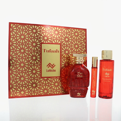 Tufaah By Luniche 3 Piece Gift Set For Unisex - 3.4 Oz Eau De Parfum Spray, 0.3 Oz Eau De Parfum Spray, 3.4 Oz Fragrance Mist For Unisex - Gift Set (850068869466)