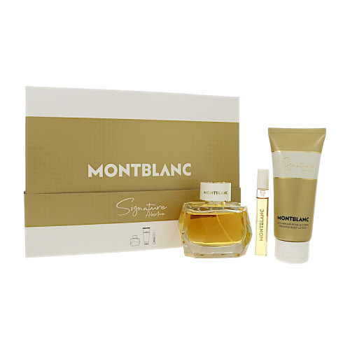 Mont Blanc Signature Absolue By Mont Blanc 3 Piece Set For Women: 3 Oz Eau De Parfum Spray, 0.25 Oz Eau De Parfum Spray, 3.3 Oz Body Lotion For Women - Gift Set (3386460154451)