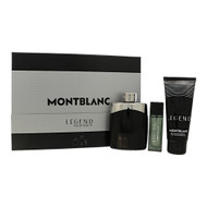Legend By Montblanc 3 Piece Gift Set - 3.3 Oz Eau De Toilette Spray ,0.5 Oz Eau De Toilette Spray ,3.3 Oz All - Over Shower Gel For Men - Gift Set (3386460154314)