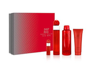 Perry Ellis 360 Red By Perry Ellis 4 Piece Set For Men: 3.4 Oz Eau De Toilette Spray, 0.25 Oz Eau De Toilette Spray, 6 Oz Deodorizing Body Spray, 3 Oz Shower Gel For Men - Gift Set (844061015678)