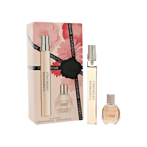 Flowerbomb By Viktor & Rolf 2 Piece Gift Set - 0.34 Oz Eau De Parfum Spray ,0.24 Oz Eau De Parfum Splash For Women - Gift Set (3614273959513)