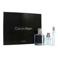 Eternity By Calvin Klein 3Pc Gift Set- 3.3Oz Edt Spray, 1Oz Edt Spray,0.33Oz Edt Spray Oz For Men - Gift Set (3616306130241)