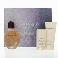 Obsession By Calvin Klein 3 Piece Gift Set - 4.2 Oz Eau De Toilette Spray ,2.6 Oz Deodorant Stick ,3.3 Oz After Shave Balm For Men - Gift Set (088300146505)
