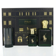 Polo Green By Ralph Lauren 3 Piece Gift Set - 4.2 Oz Eau De Toilette Spray, 1.36 Oz Eau De Toilette Spray, 2.6 Oz Deodorant For Men - Gift Set (3605972968463)
