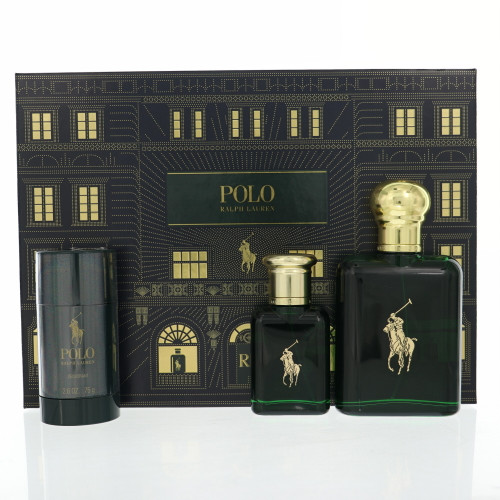 Polo Green By Ralph Lauren 3 Piece Gift Set - 4.2 Oz Eau De Toilette Spray, 1.36 Oz Eau De Toilette Spray, 2.6 Oz Deodorant For Men - Gift Set (3605972968463)