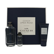 Coach Open Road By Coach 3 Piece Set For Men: 3.3 Oz Eau De Toilette Spray, 0.5 Oz Eau De Toilette Spray, 3.3 Oz All-Over Shower Gel For Men - Gift Set (3386460134774)