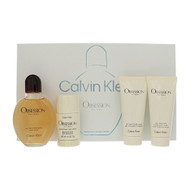 Obsession By Calvin Klein 4 Piece Set For Men: 4 Piece Gift Set  - 4.2 Oz Eau De Toilette Spray, 2.6 Oz Deodorant Stick, 3.3 Oz All Over Shower Gel, 3.3 Oz After Shave Balm For Men - Gift Set (3616304966736)