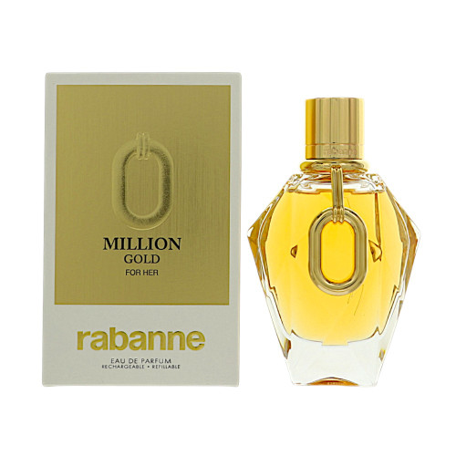 Million Gold By Paco Rabanne 3 Oz Eau De Parfum Spray For Women - Box (3349668630264)