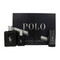 Polo Black By Ralph Lauren 3 Piece Set For Men: 4.2 Oz Eau De Toilette Spray, 1.36 Oz Eau De Toilette Spray, 2.6 Oz Deodorant Stick For Men - Gift Set (3605973080782)