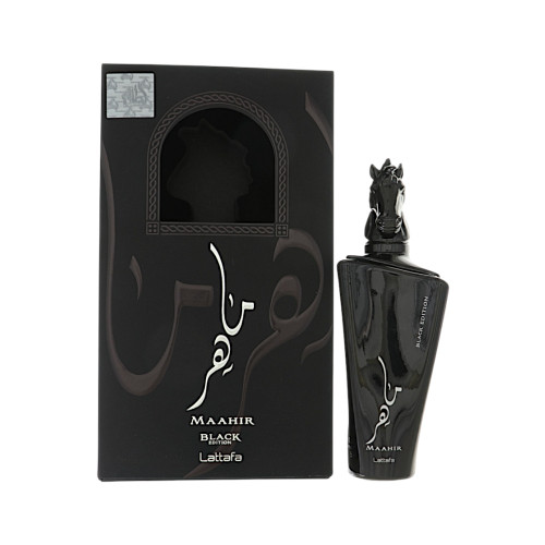 Maahir Black Edition By Lattafa 3.4 Oz Eau De Parfum Spray For Men - Box (6291108730362)